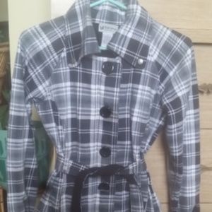 Plaid Double Breasted Coat